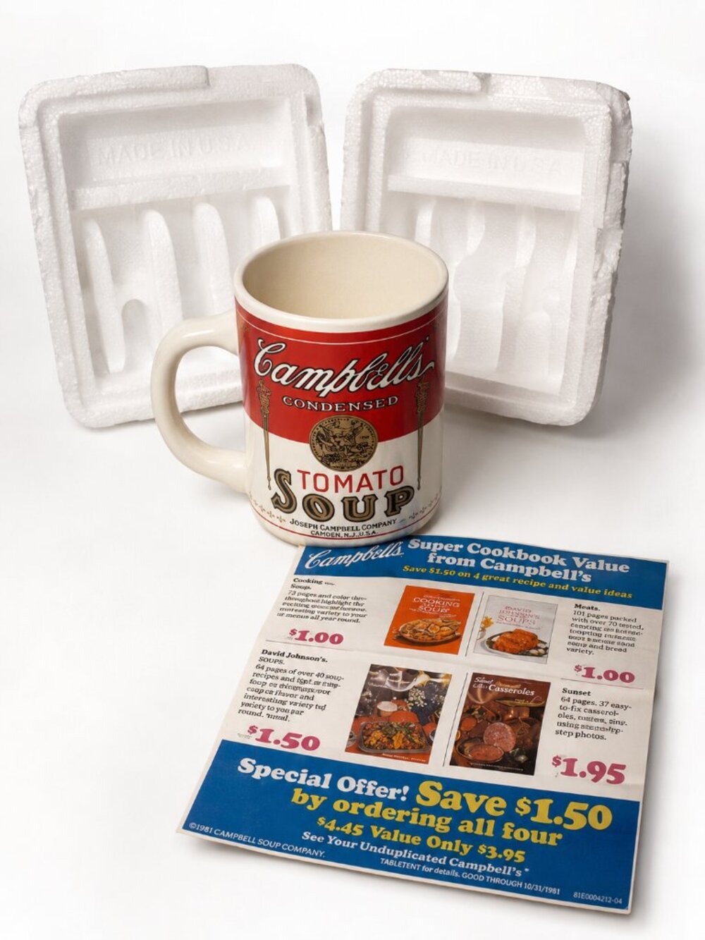 Vintage Campbell’s Tomato Soup Mug NOS w/ Original Packaging 1990s Ceramic Colle